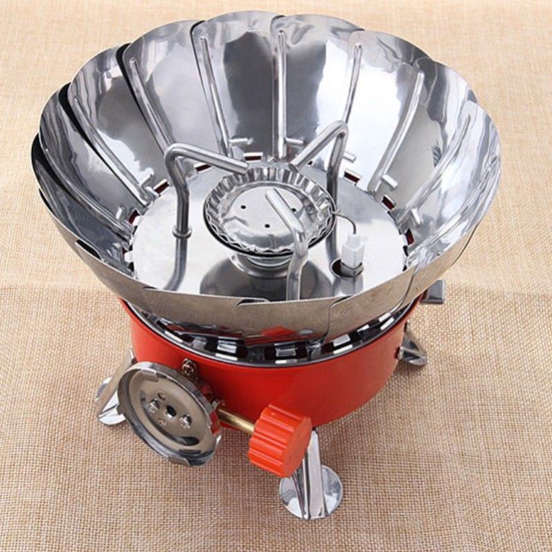 Bếp gas mini chống gió gấp gọn kiểu dáng hoa sen tiện dụng cho cắm trại dã ngoại du lịch
