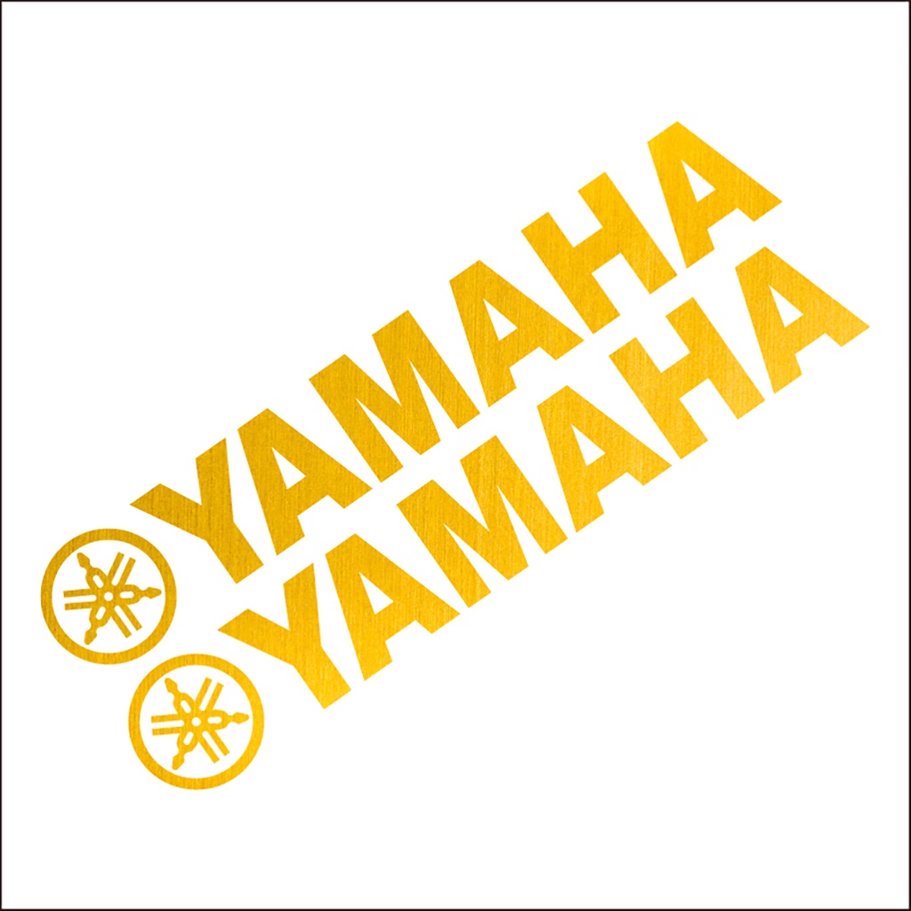 Bộ 2 Miếng Dán Logo Yamaha Phản Quang Trang Trí Thân Xe Mô Tô
