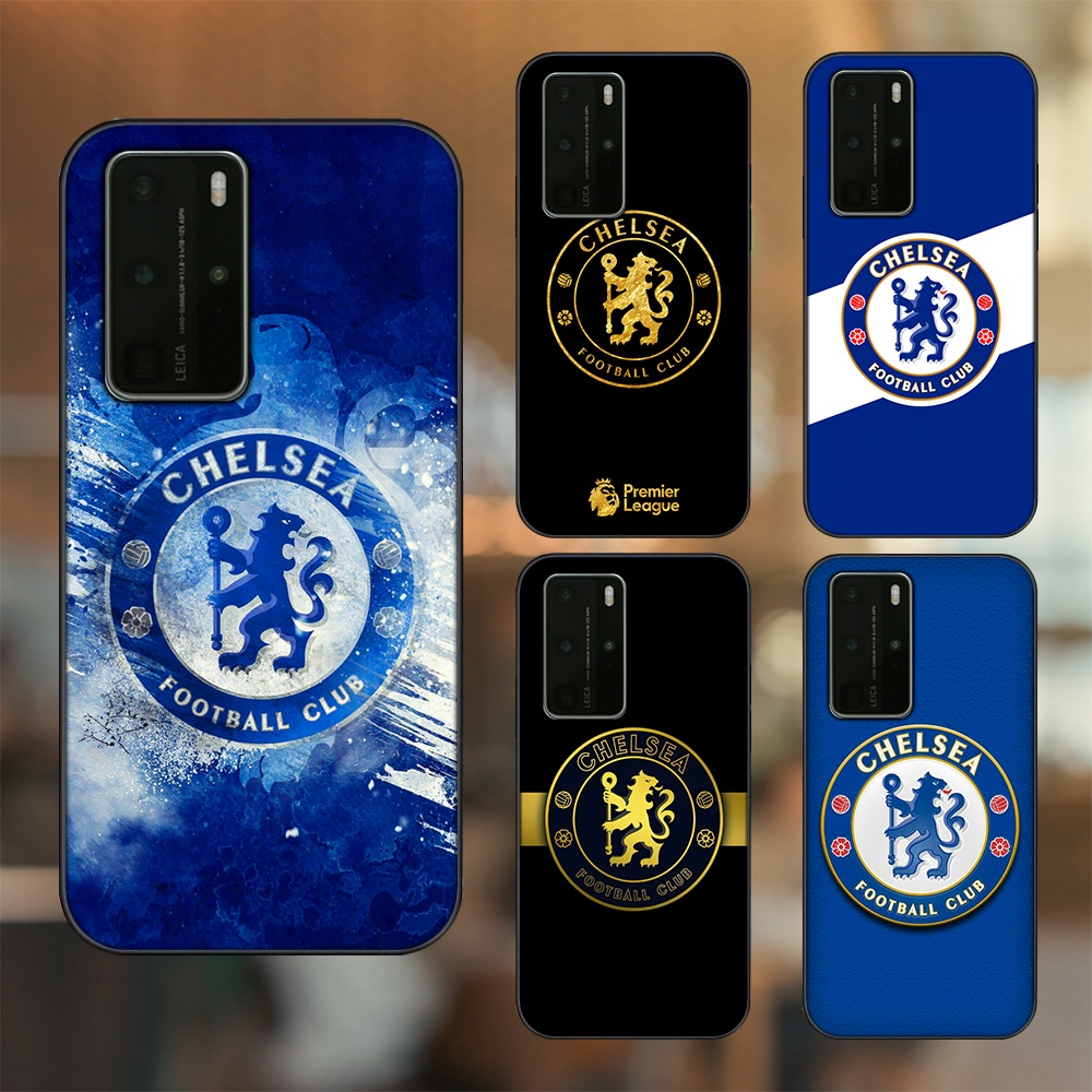 Ốp lưng Huawei P40 Pro viền đen in hình Chelsea FC