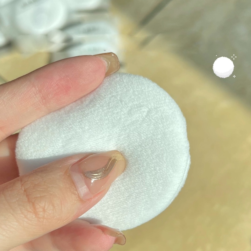 Bông dặm phấn Hanru Pure Beauty Cotton Puff zsfp-01 màu trắng đường kính 6cm