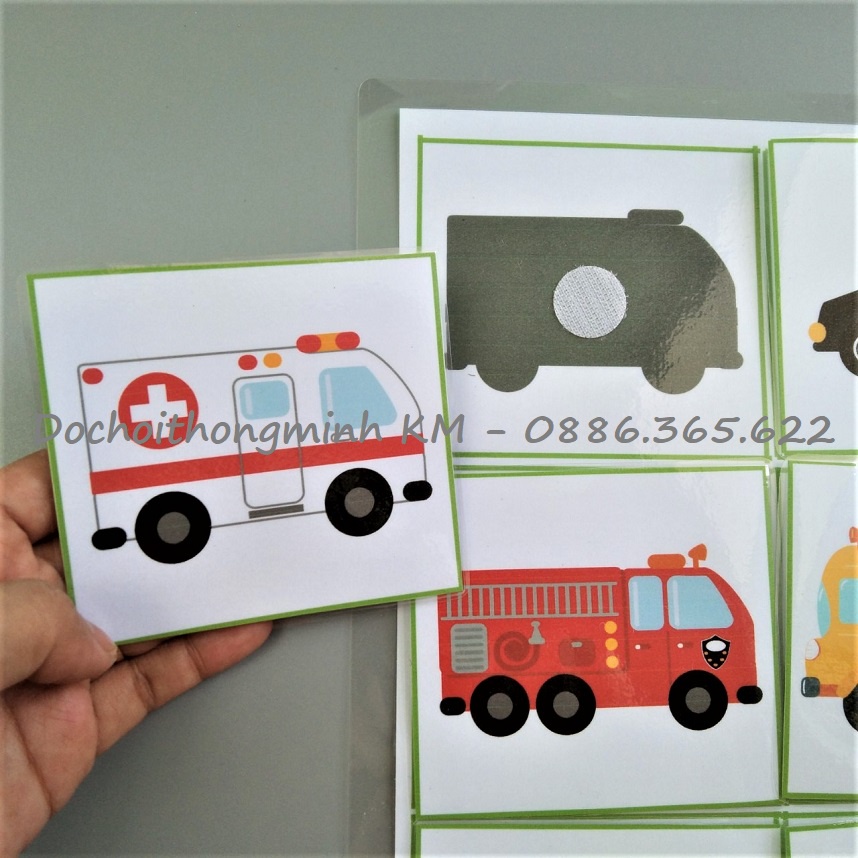 HỌC LIỆU - MATCHING Tìm cặp Ghép bóng ô tô - Tương tác bóc dán, giúp trẻ phát triển tư duy logic
