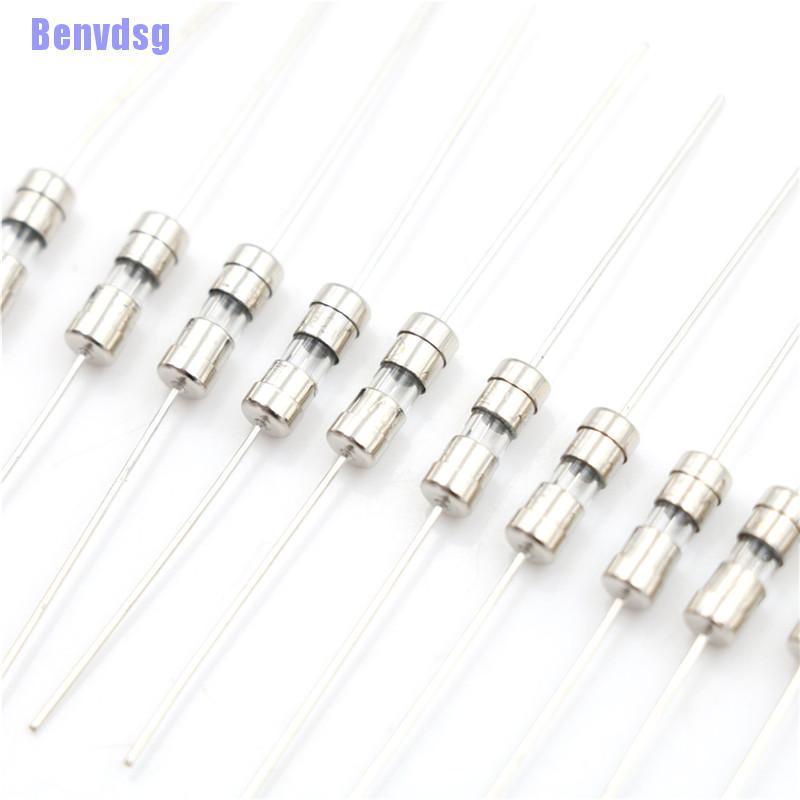 Bộ 10 Ống Thủy Tinh 3.6 X 10Mm 250V F1A / 2A / 3A / 5A Chất Lượng Cao