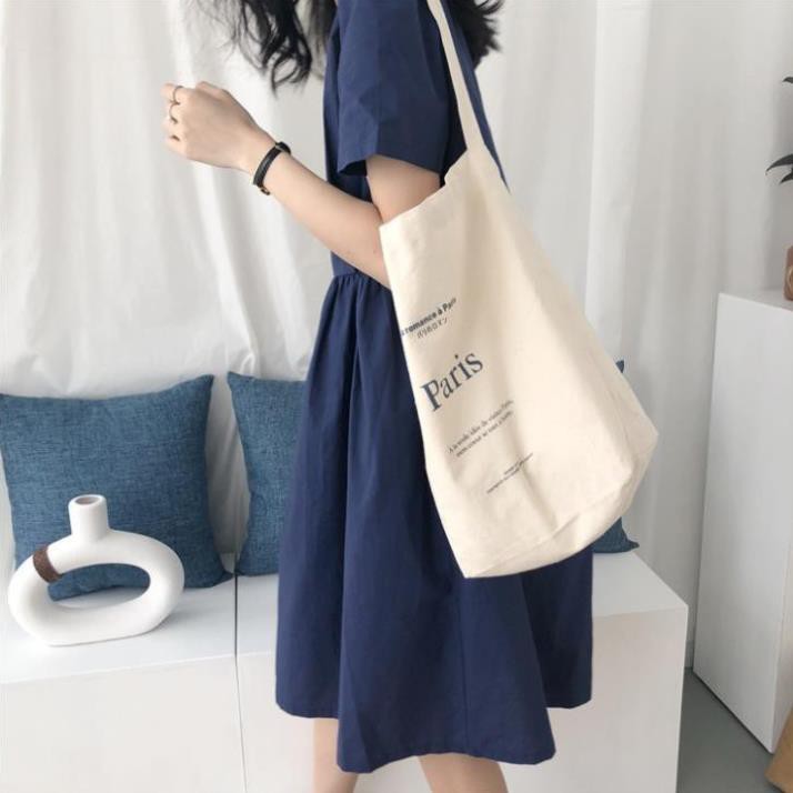 Túi Vải Canvas Túi Tote Đeo Vai Hàn Quốc Đựng Đồ Shopping Túi Tote Canvas Mùa Hè Ulzzang