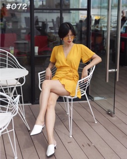 Đầm vàng xốp nhún ( kèm clip - ảnh thật)