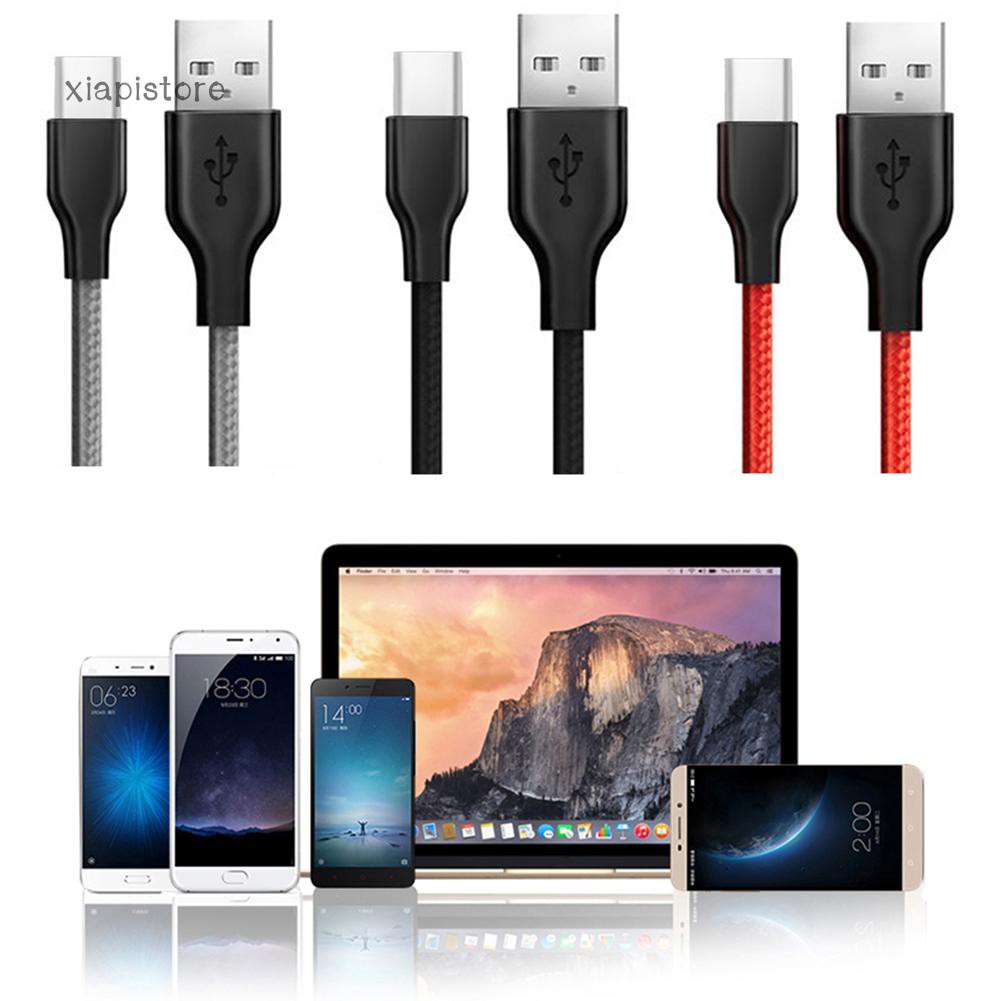 Cáp Sạc Micro Usb / Type C Dạng Dây Dù 1M Cho Điện Thoại