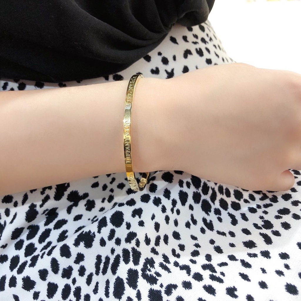 CARTIER Vòng Tay Thép Thiết Kế Đơn Giản Thời Trang Cho Nam Và Nữ