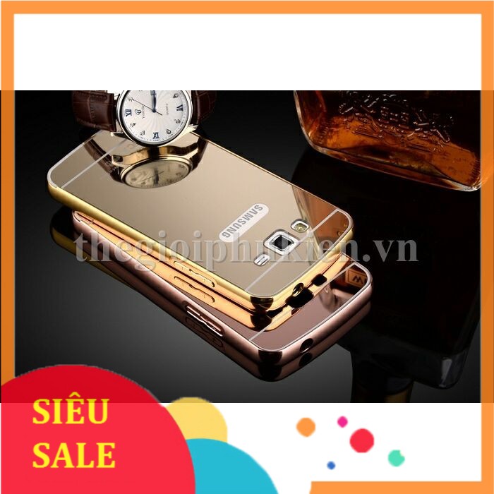 Ốp lưng Samsung Galaxy Grand 2 G7106 tráng gương viền kim loại