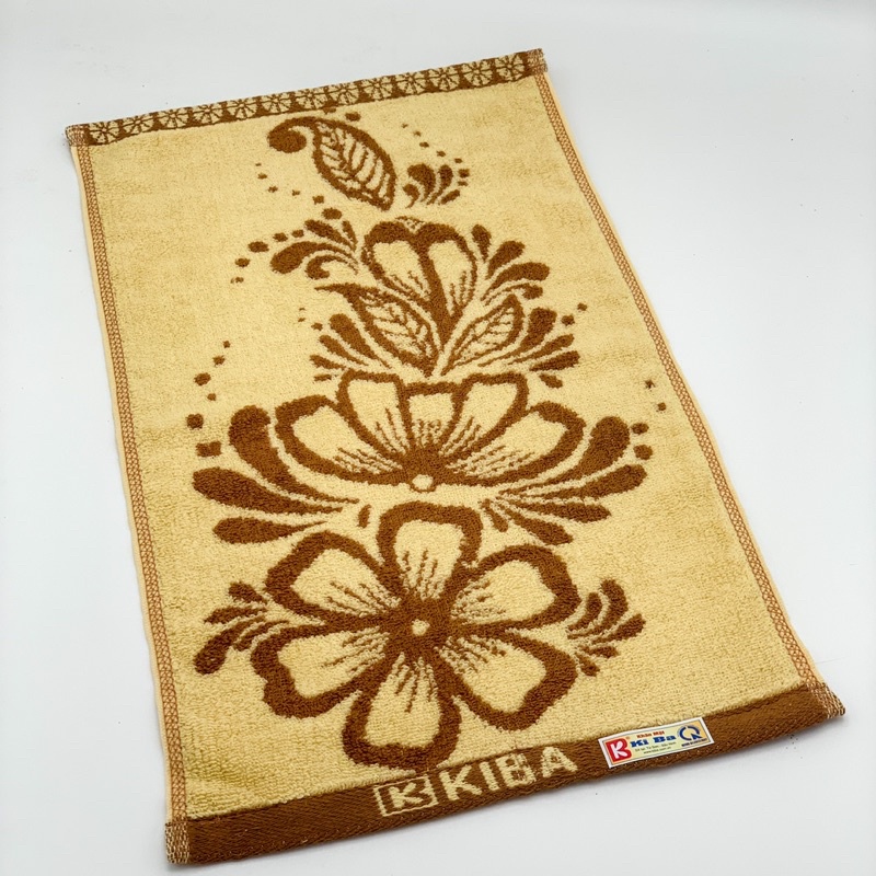 Khăn Mặt KIBA Họa Tiết Hoa Mai KT 28x48cm, Chất Cotton Êm, Mềm, Dày Dặn Thấm Hút Tốt, An Toàn Cho Da