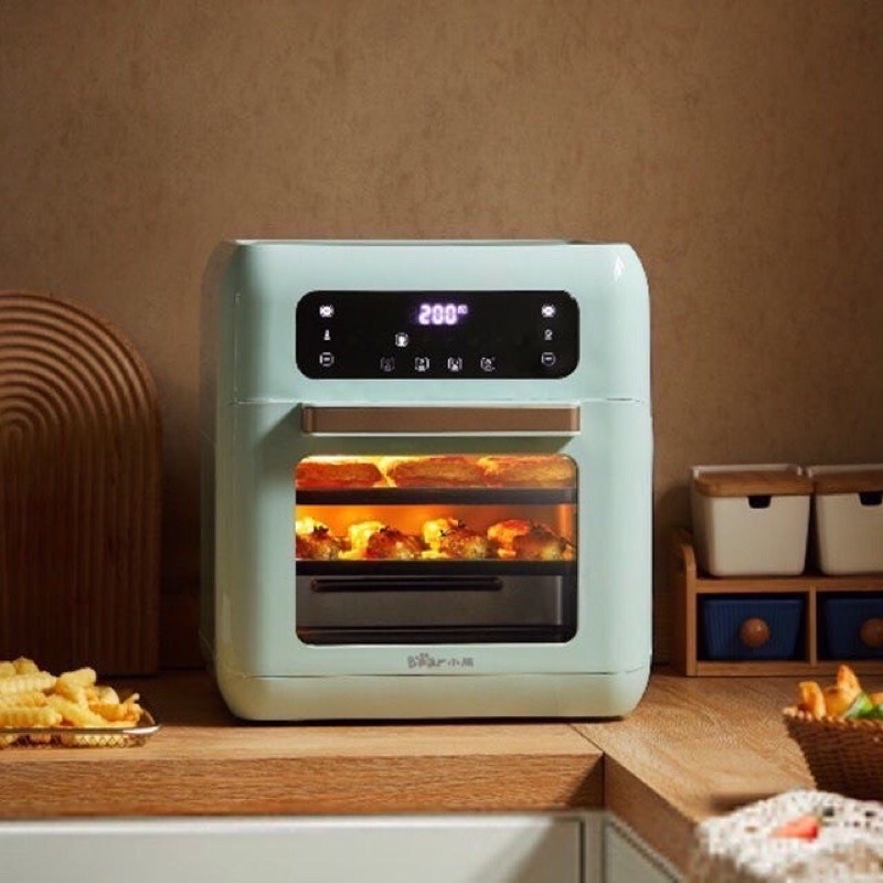 LÒ CHIÊN KHÔNG DẦU TÍCH HỢP NƯỚNG ĐIỆN BEAR 2IN1