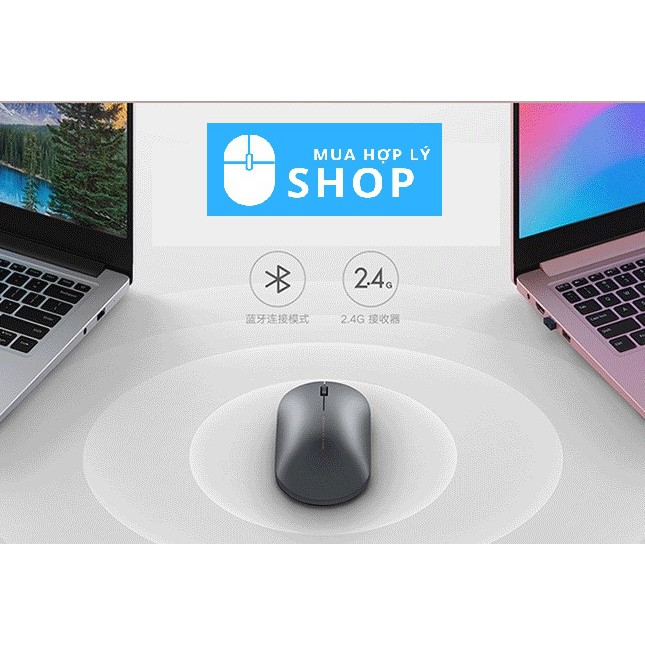 Chuột Không Dây Bluetooth, Wireless Xiaomi 2020 Thời Trang Vỏ Kim Loại - Hàng Nhập Khẩu