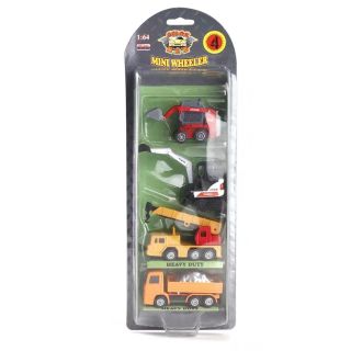 Set 4 xe công trình sắt đặc mini wheeler [ Chat chọn mẫu ]