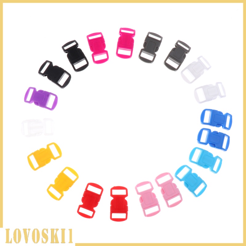 [LOVOSKI1]20x Colorful Buckle Contoured Side Quick Release for   Bracelet 10mm