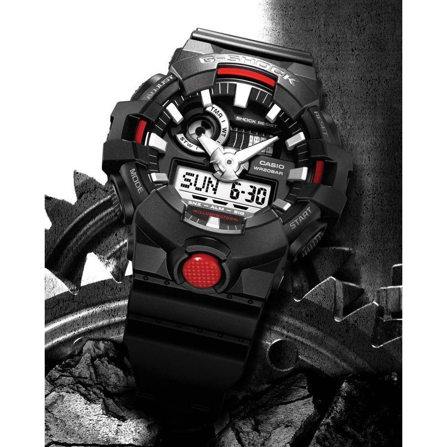 Đồng hồ thể thao nam nữ G-Shock GA-700-1A4 Full phụ kiện