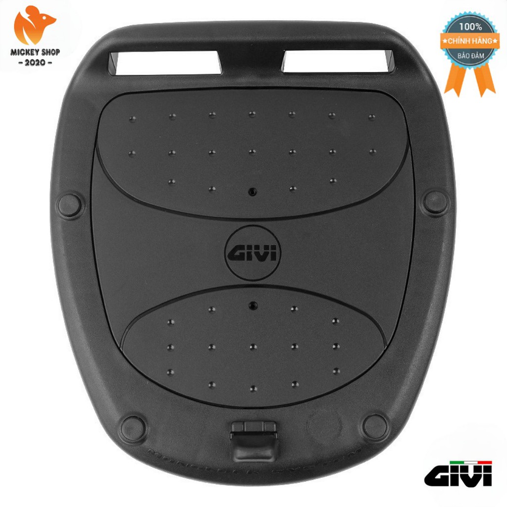 [ CHÍNH HÃNG ] Thùng GIVI E43NTL Mulebox Gắn Sau Xe Máy Motor Màu Đen Với Đế Đệm