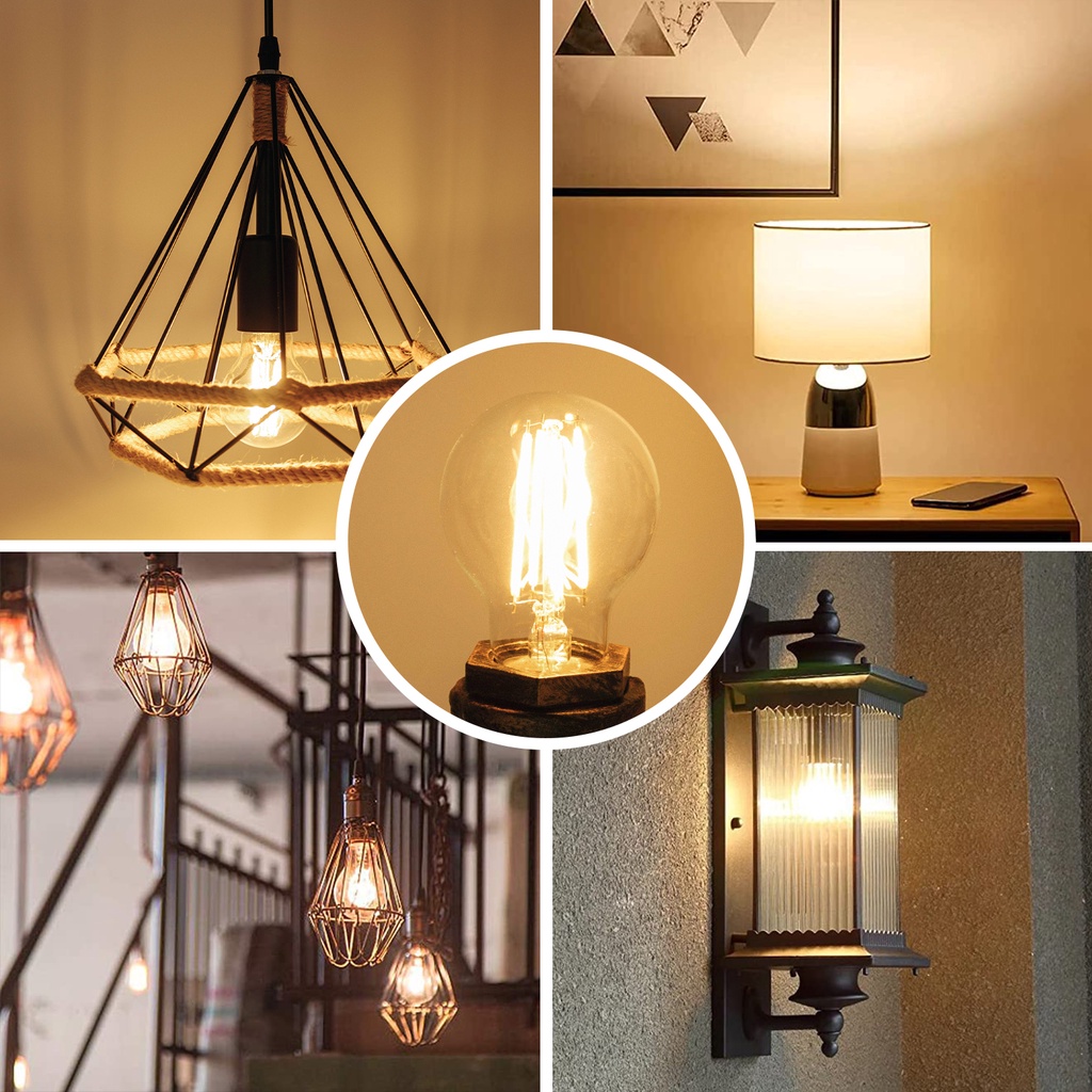 Bóng Đèn Dây Tóc 6.5W 7W 9W 12W B22 E14 E27 220V 2700K 806lm 1521lm Phong Cách Cổ Điển
