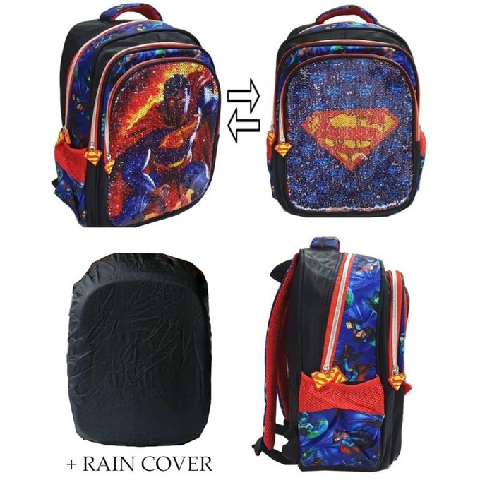 Sd Balo Đính Kim Sa Thay Đổi Hình Ảnh Superman + Vỏ Mưa Nhập Khẩu