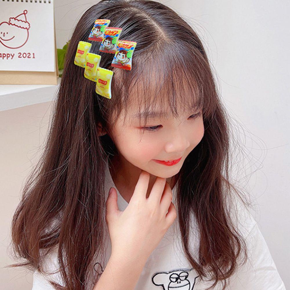 Kẹp Tóc Mỏ Vịt Bằng Resin Họa Tiết Hoạt Hình Phong Cách Hàn Quốc Cho Nữ