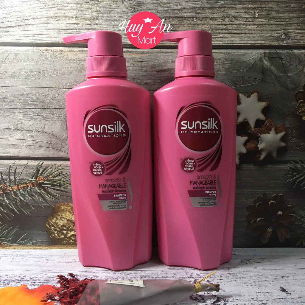 [FREESHIP] Dầu gội đầu sunsilk Hồng Thái Lan 450ML- mềm mượt và phục hồi tóc hư tổn