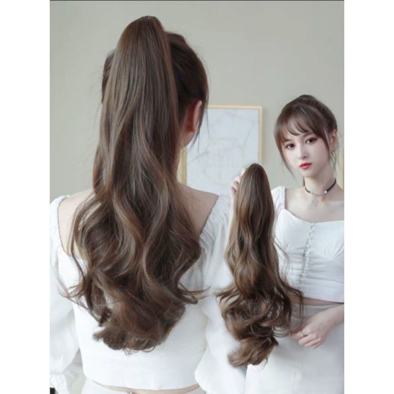 Tóc giả ngoặm dài ❤️FREESHIP❤️ tóc ngoặm xoăn dợn n44