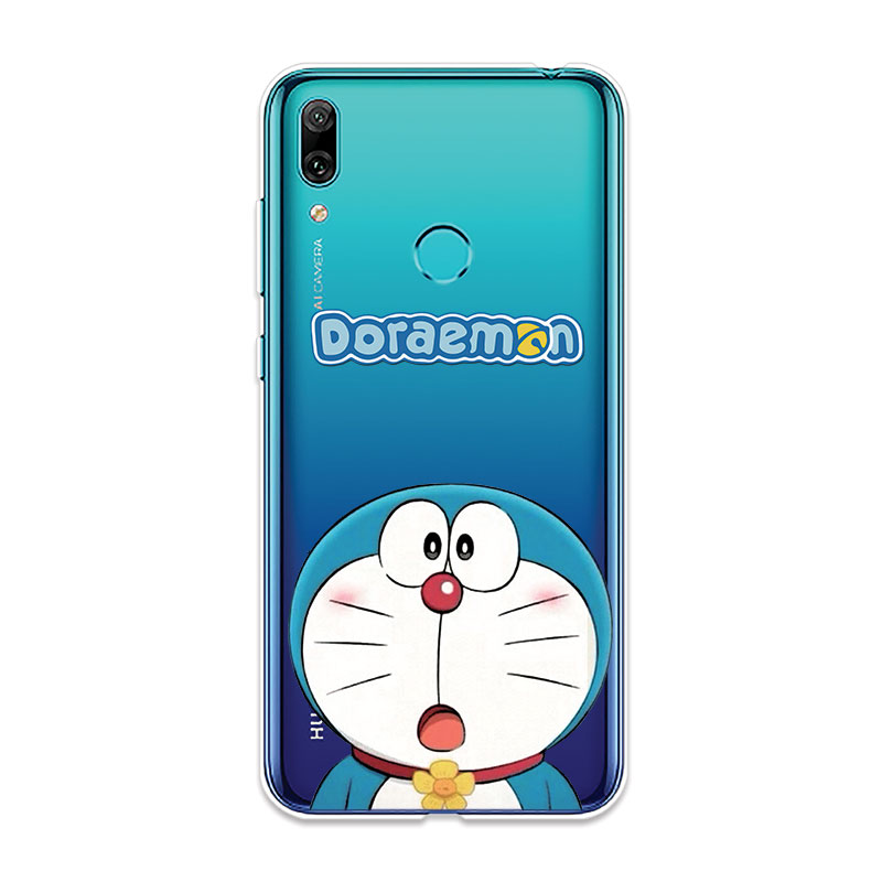 Ốp lưng TPU mềm Huawei Y7 Prime 2017 Pro 2018 2019 Doraemon Two hoa văn