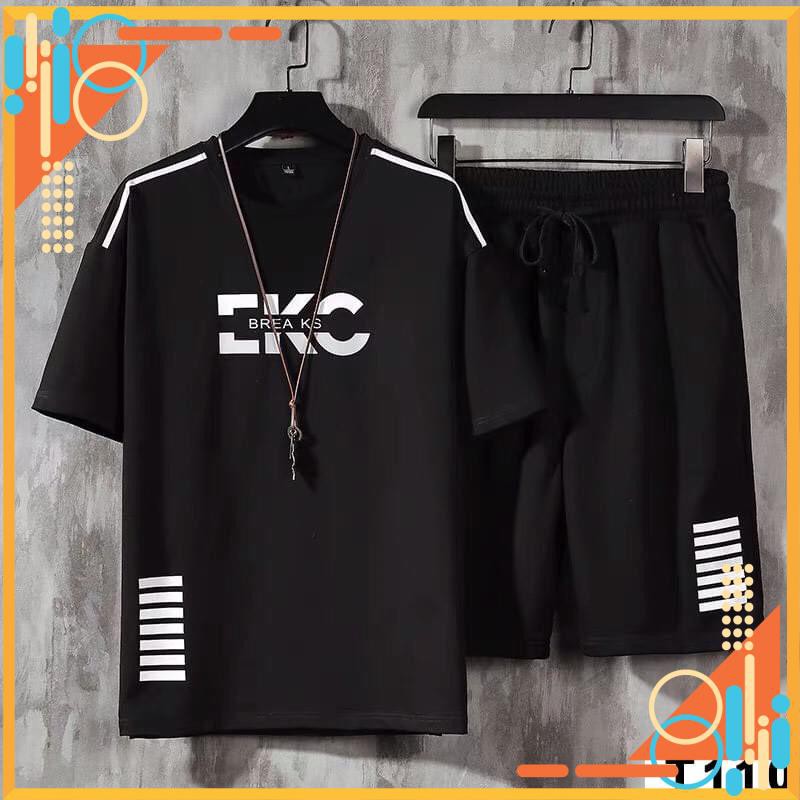 Quần áo hè nam bộ thể thao nam mùa hè cộc tay vải thun cotton đẹp cao cấp bộ mặc nhà TIGER áo ngắn tay lửng cao cấp | BigBuy360 - bigbuy360.vn