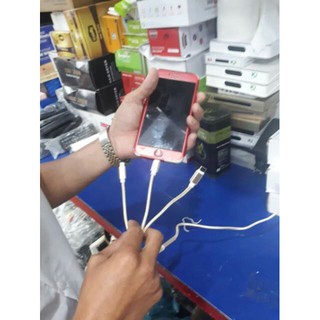 Dây xạc 3 đầu có dây rút