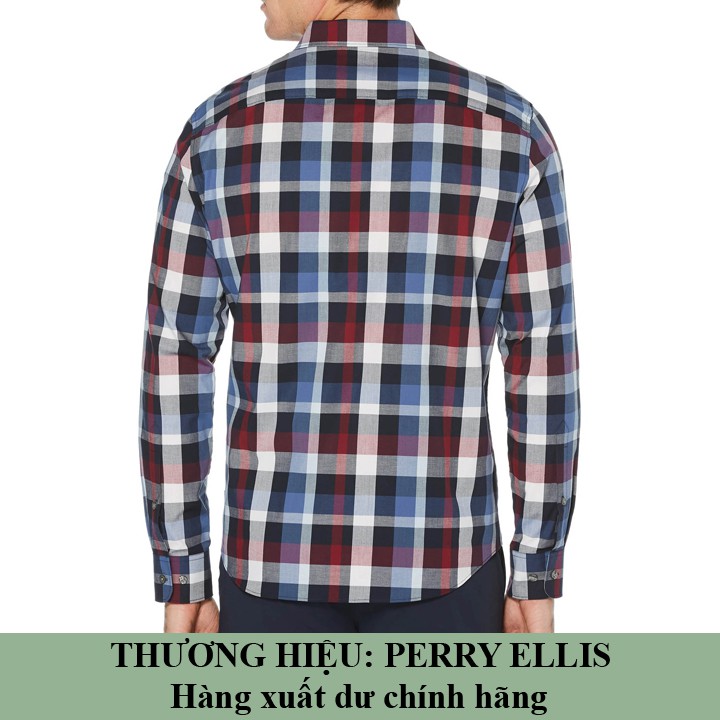 [BigSize từ 70kg - 110kg] Áo Sơ mi Nam Dài Tay Slim Fit - Vải Co Giãn Nhẹ Không Nhăn Sọc Caro Xanh Tím | BigBuy360 - bigbuy360.vn