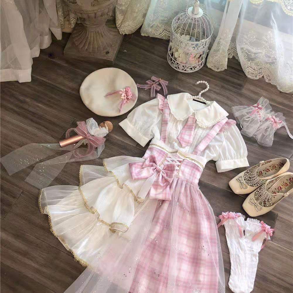 Đầm Lolita  Đầm Yếm Đồng Phục Ca Sĩ JK Dễ Thương