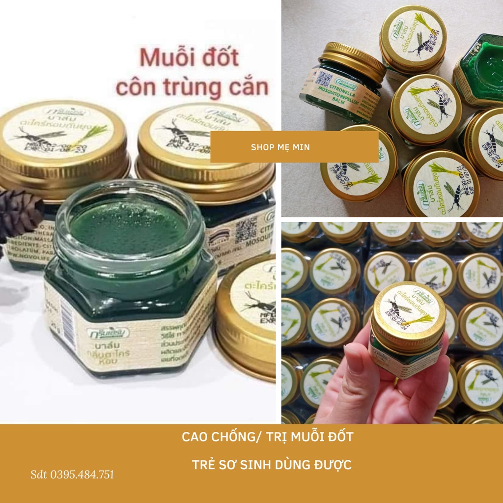 ￼Cao sả bôi muỗi Thái Lan Citronella 20g an toàn cho bé