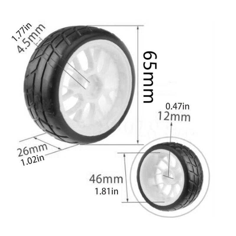 Bánh Xe Cao Su Cho Xe Đồ Chơi Điều Khiển Từ Xa Wltoys 144001 Xe Hơi Đồ Chơi Tỉ Lệ 1 / 10 Chất Lượng Cao