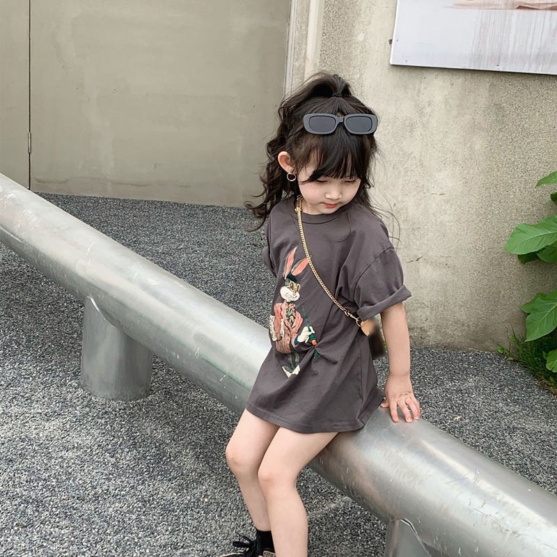 Áo Thun Ngắn Tay Phong Cách Mới Mùa Hè Dành Cho Bé Gái