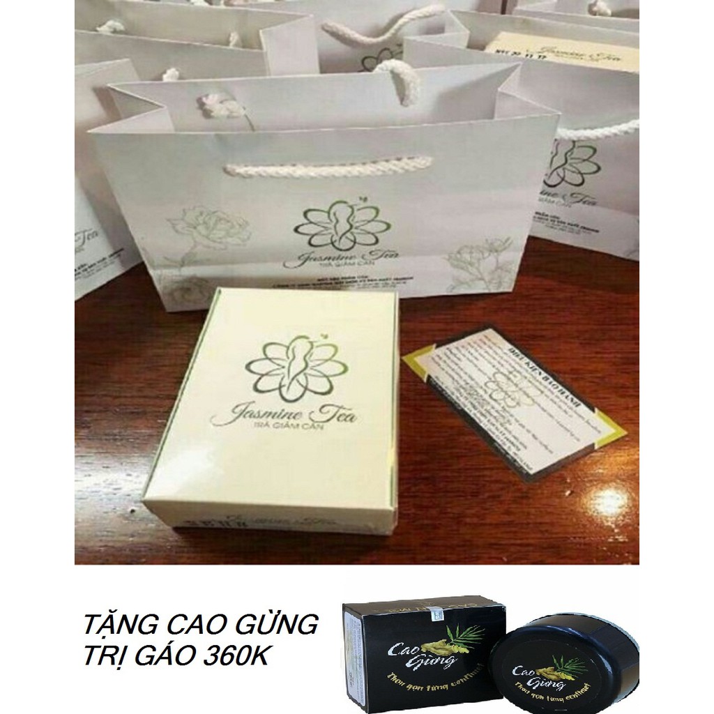 Trà giảm cân an toàn jasmine tea(tặng cao gừng)