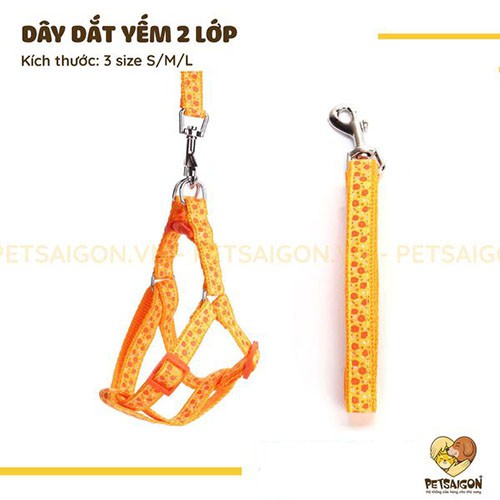DÂY DẮT YẾM 2 LỚP CHO THÚ CƯNG
