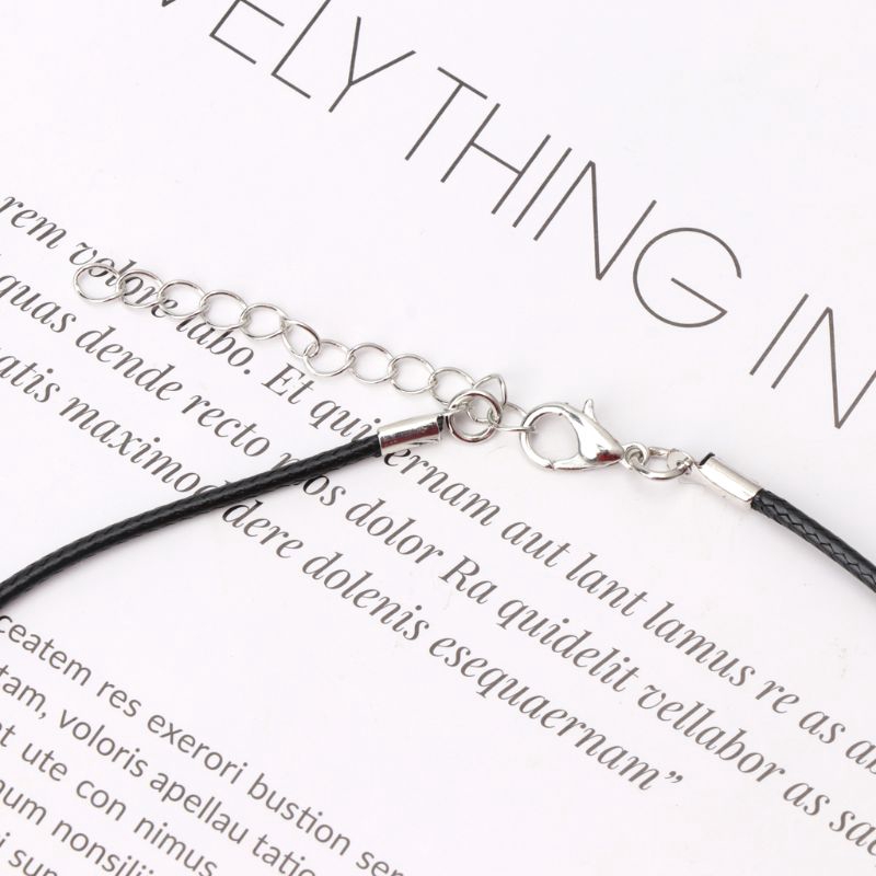 ✿INF✿10Pcs Top Quality Black Silk Leather Cord Chain Necklace with Lobster Claw Clasp