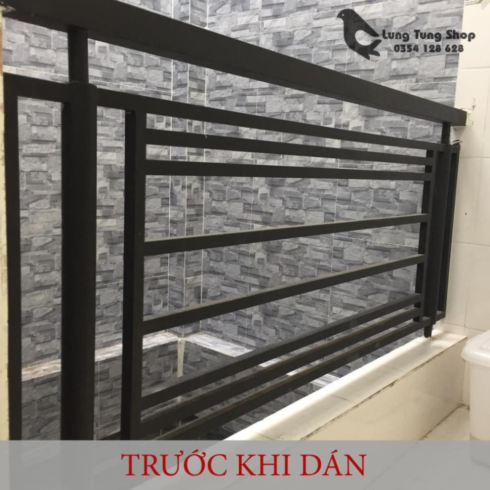 Tấm nhựa bảo vệ trong suốt dán lan can cầu thang , ban công - bảo vệ trẻ em và thú cưng