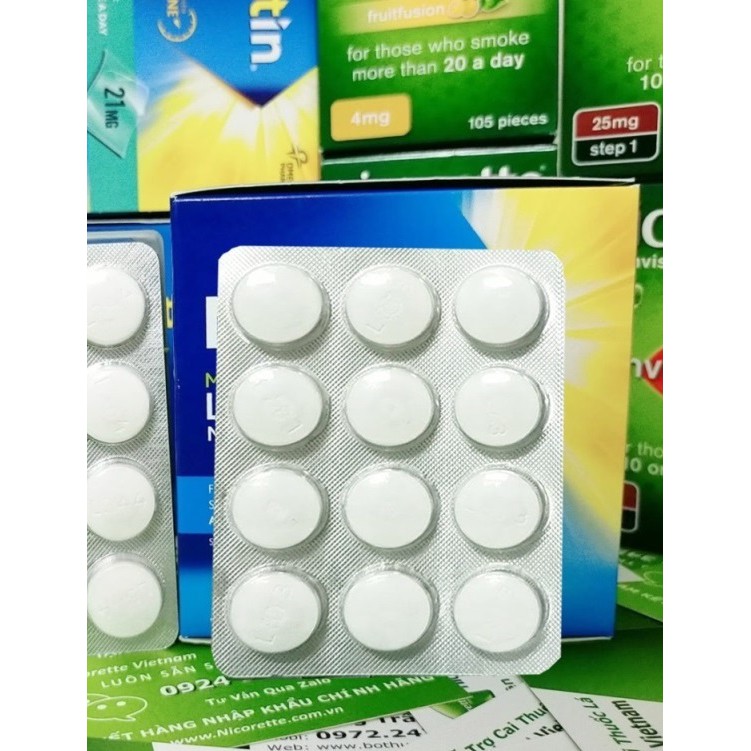 Kẹo ngậm cai thuốc Nicotine 2mg hộp 132 viên (Châu Âu) Date Mới +2023