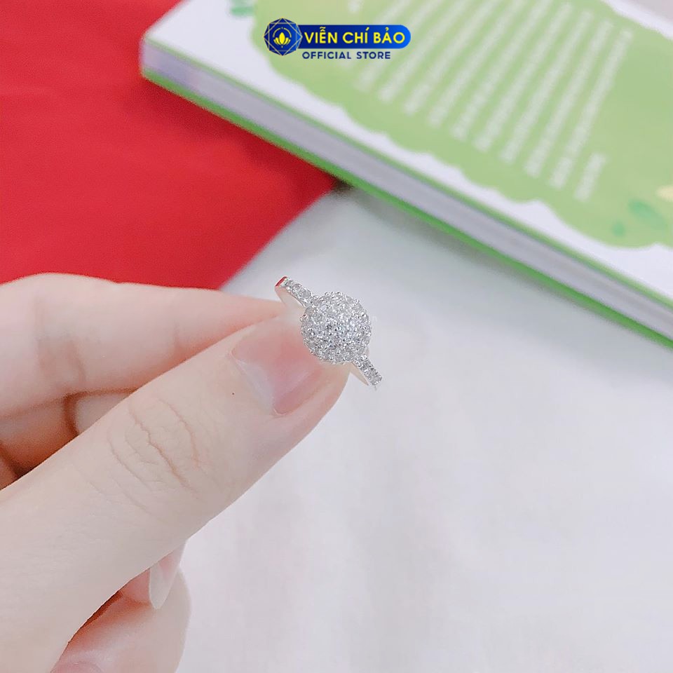 Nhẫn bạc nữ đính đá hình cầu chất liệu bạc S925 thời trang phụ kiện trang sức nữ Viễn Chí Bảo N400089