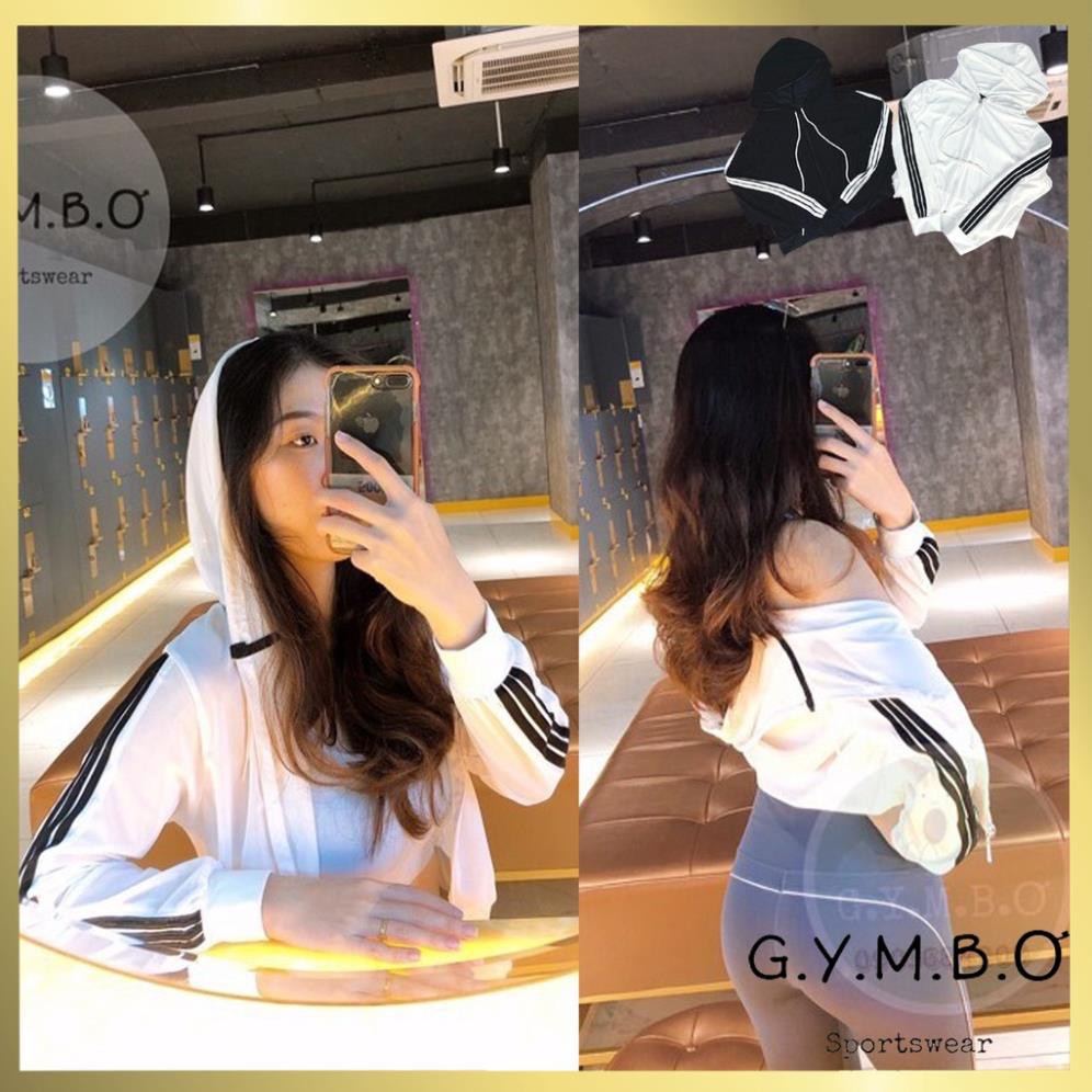 áo khoác lưới 3 sọc tập gym yoga đi chơi cực xinh