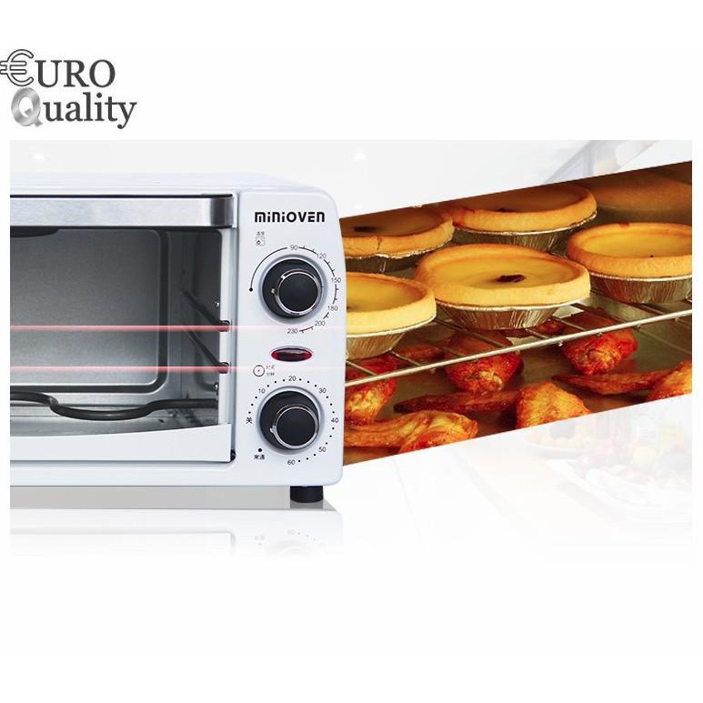 [Euro Quality] Lò nướng thực phẩm, chế biến các món bánh Minioven Euro Quality 10L (Trắng)