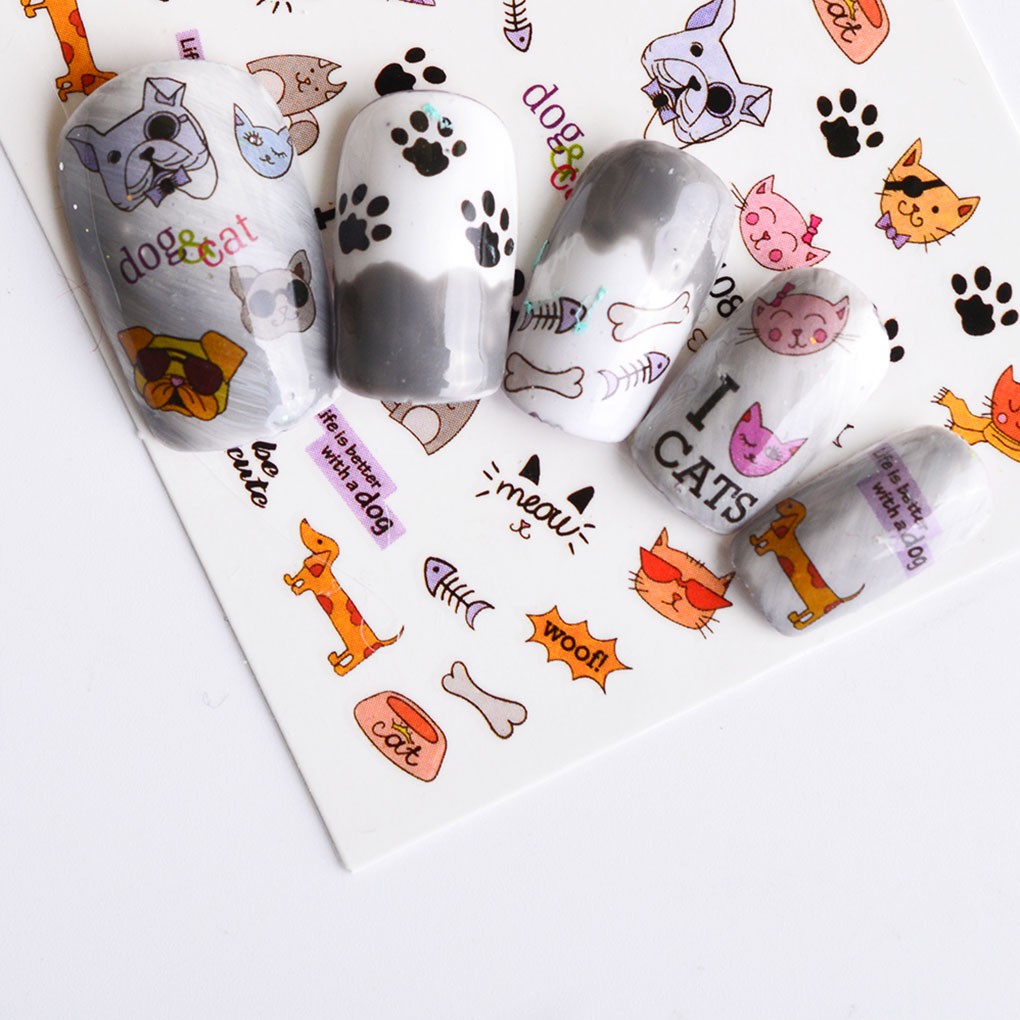 [Hàng mới về] Miếng dán trang trí móng tay nghệ thuật họa tiết đa dạng thời trang