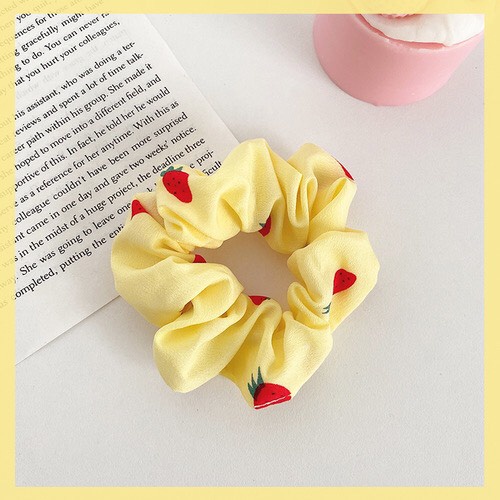 Set tự làm scrunchie - set tự làm buộc tóc gồm chun, vải hoạ tiết cute