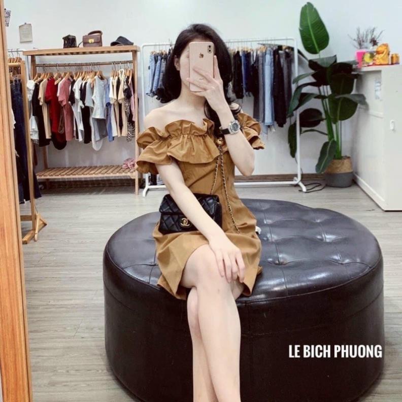 Váy Trễ Vai Bèo Tiểu Thư Triết Eo Bèo Ngực | BigBuy360 - bigbuy360.vn