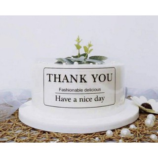Cuộn mica quấn thành bánh Thank you
