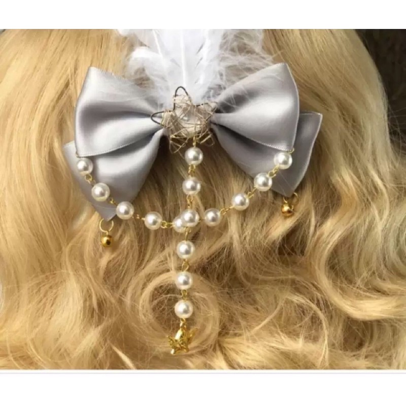 YASLC0074-Phụ kiện xám handmade lolita ngôi sao ma thuật