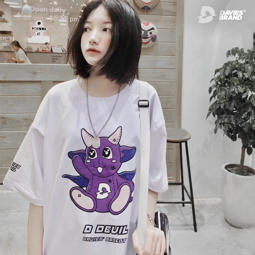 Áo thun nữ tay lỡ form rộng Devil Teddy Tee local brand DAVIES.