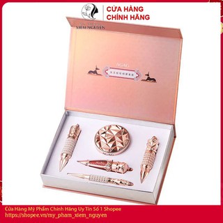 Bộ mỹ phẩm mascara / bút kẻ mắt / son kem agag trang điểm cho người mới bắt đầu-ms009