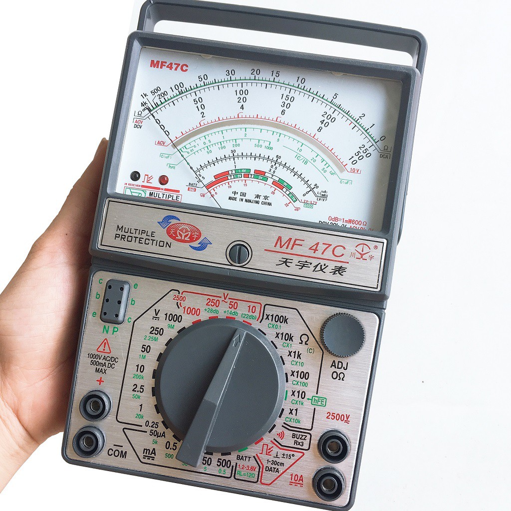 Đồng hồ kim vạn năng MF47C - Đồng hồ cơ vạn năng đầy đủ phụ kiện kèm theo