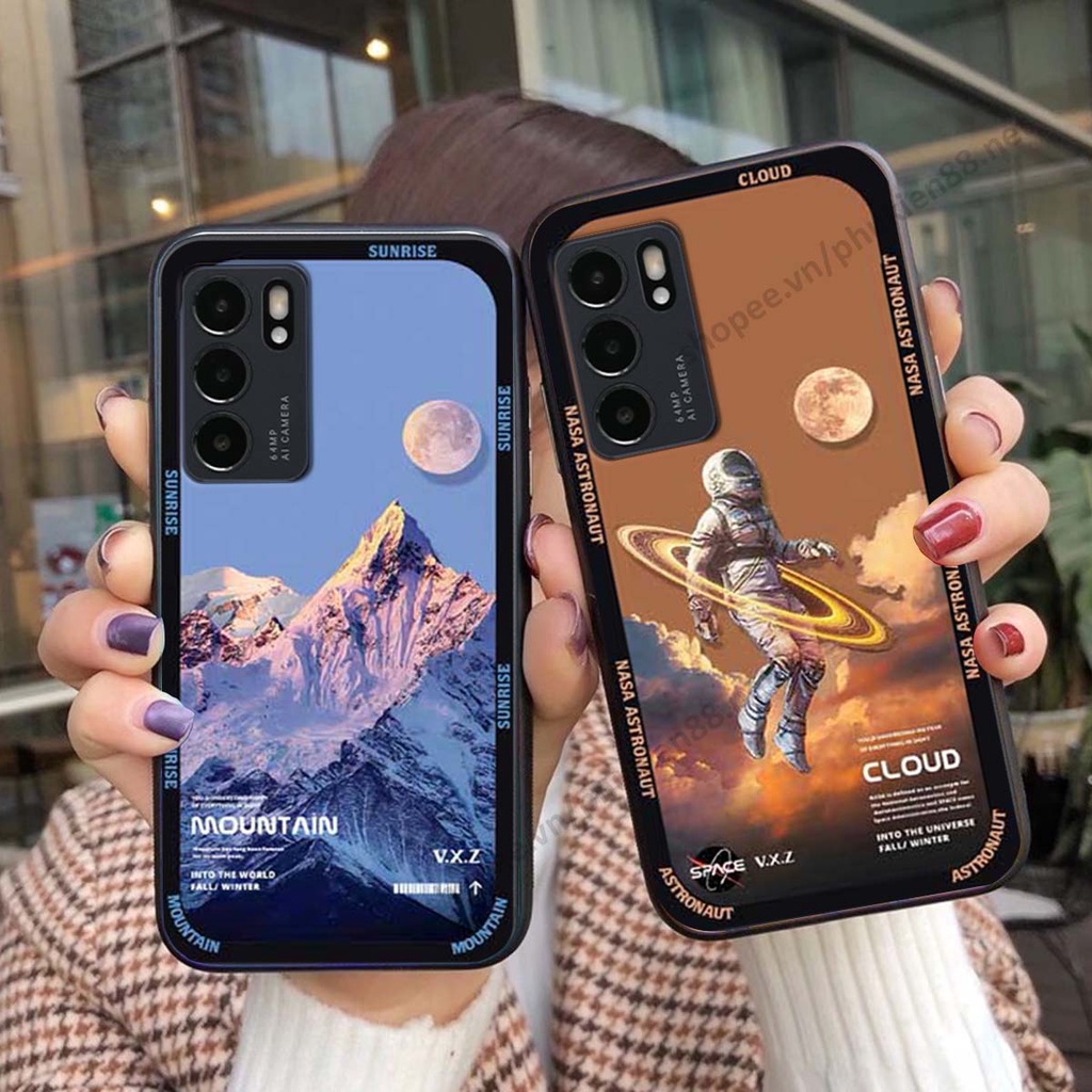 Ốp Oppo Reno6 / Reno6 Z 5G / Reno 6 hình vũ trụ, mountain, cloud phong cách cá tính