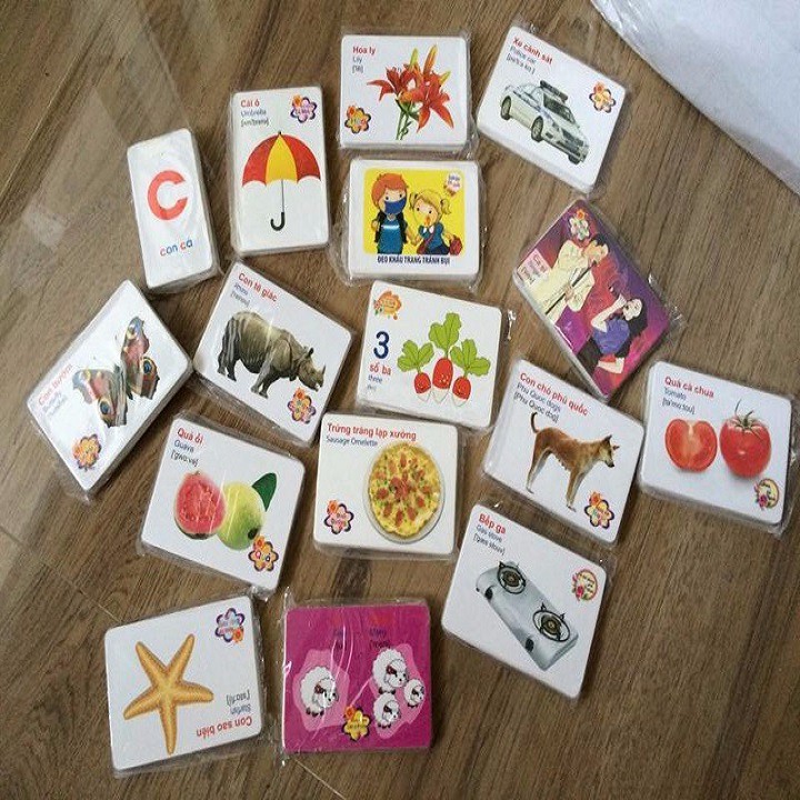 THẺ HỌC THÔNG MINH CHO BÉ BIBO- 416 THẺ- 16 CHỦ ĐỀ