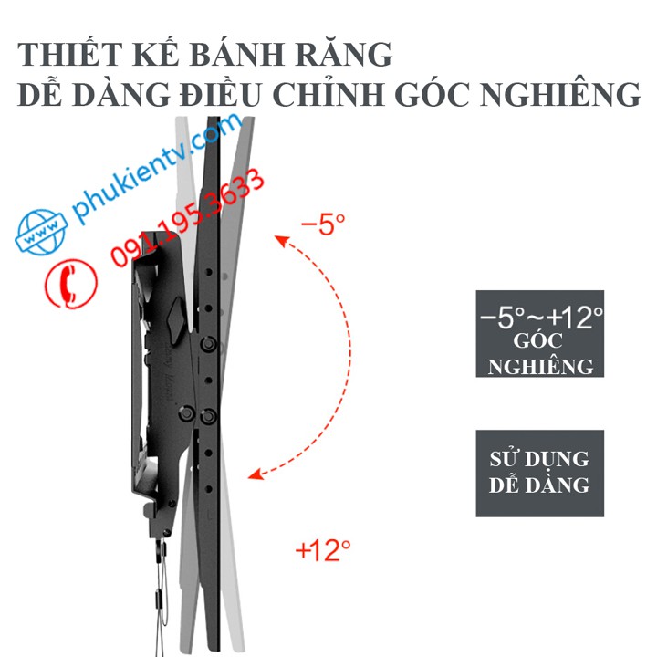 Giá treo tivi gật gù NB-DF70-T 55 - 85 inch Giá Treo Tivi Nghiêng Hàng nhập khẩu